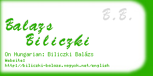 balazs biliczki business card